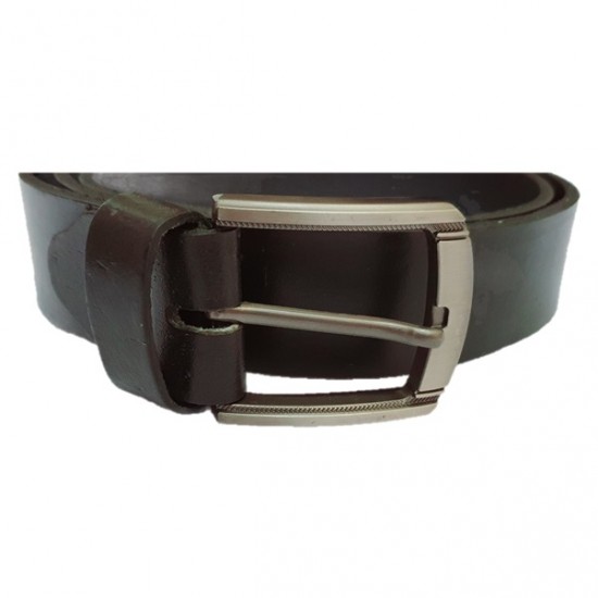 Men's Black/Dark Tan Real Leather Handmade Belt Zest-MHB-002