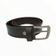 Men's Black/Dark Tan Real Leather Handmade Belt Zest-MHB-006
