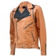 Made-to-measure|Men's Tan Real Leather Jacket - Zest-MHJ-007