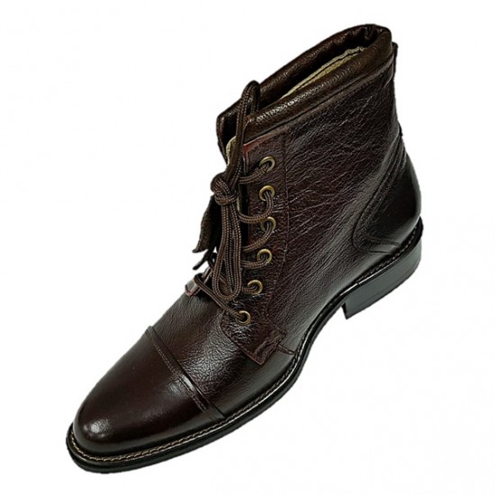 Brown Real Leather Formal/Casual Boots ZEST-MHS-002