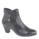 Cipriata Black/Burgundy/Tan Padded Memory Foam PU Sock Side Zip Ankle Boots L 129