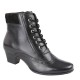 Cipriata 'LISA' Black/Burgundy/Navy Leather/Suede 40mm Heel Side YKK Zip Ankle Boot L 345