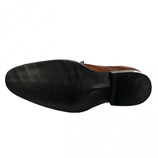 Dark Tan and Brown Italian Brogues, Smart Shoes ZEST-MHS-015