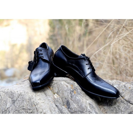 Black Lace Up Designer Smart Dress Shoes ZEST-MHS-006