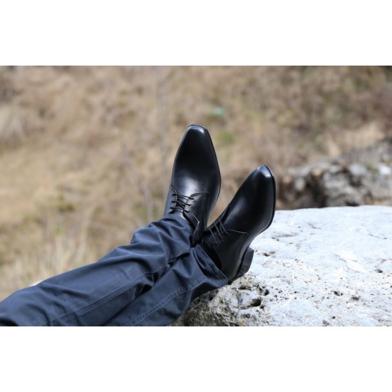 Black Real Leather Quality Formal Smart/Dress Shoes ZEST-MHS-009
