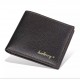 Baellerry Black/Brown Leisure Style Slim Men's Coin Pocket Vertical Leather Wallet - Baellerry-MW-001